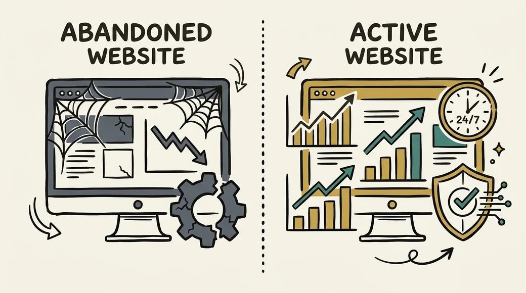 So sánh website gặp sự cố lỗi thời và website được quản trị tối ưu bảo mật của Reweb